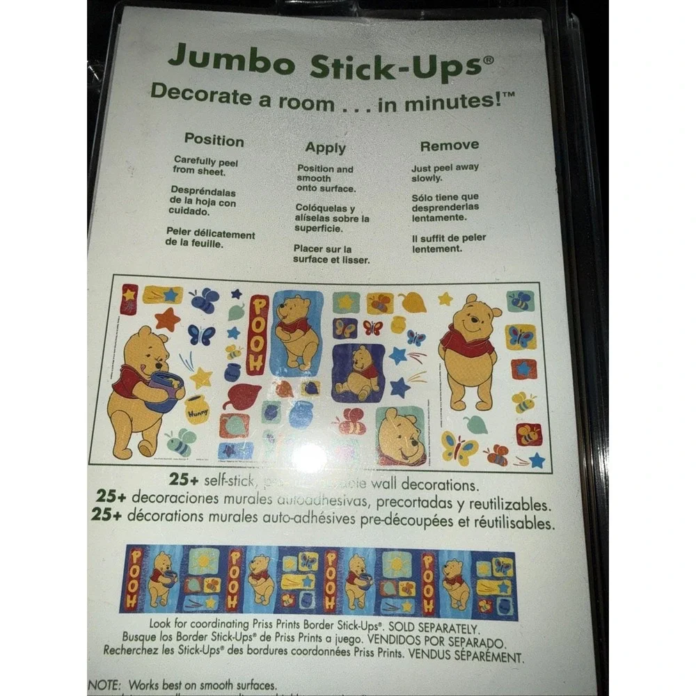 Priss Prints Disney Winnie the Pooh Stick-Ups Vintage Pooh And Accessories 5429